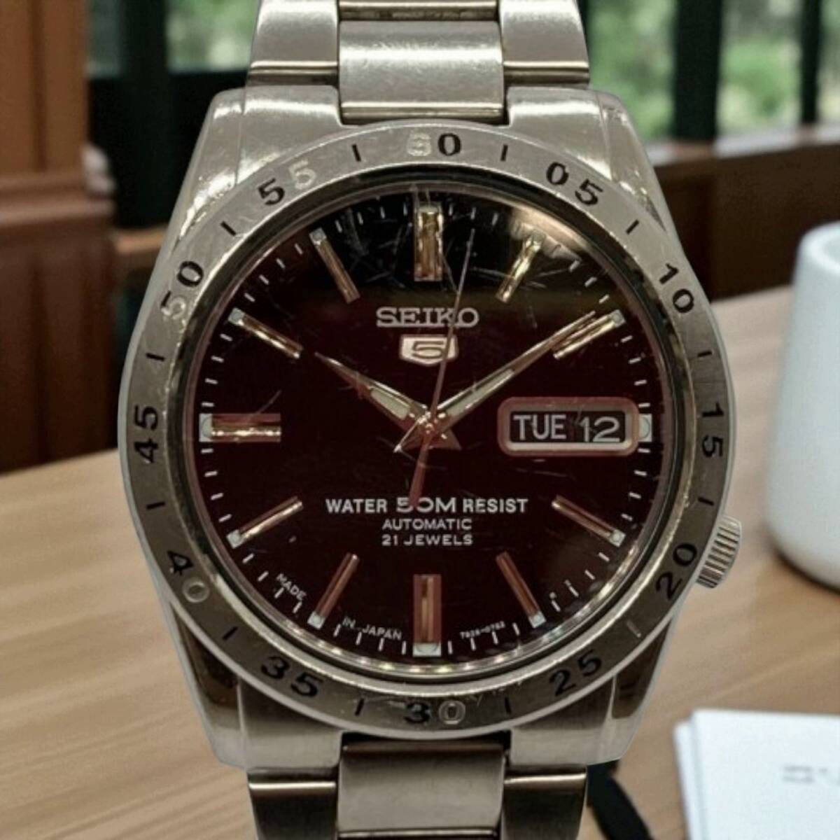 稼働品】SEIKO セイコー 5 7S26‐02T0 腕時計 21石 デイデイト 5気圧