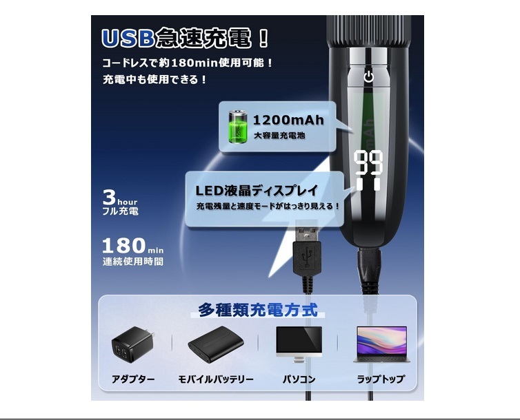 ■バリカン 電動 ヘアカッター 電動ばりかん 家庭/業務用 ■_5