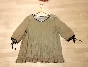 【PART2 JUNKO SHIMADA】ベージュ袖シフォンチュニック9号★新品♪