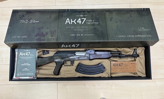 東京マルイ次世代電動ガンAK47 リアルウッド加工 ダメージ加工(電動