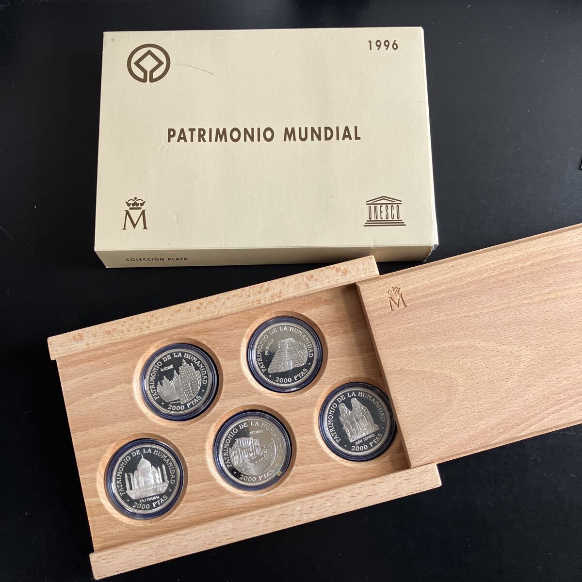 1996年 ユネスコ世界遺産 シルバーコインセット 2000ペセタ銀貨