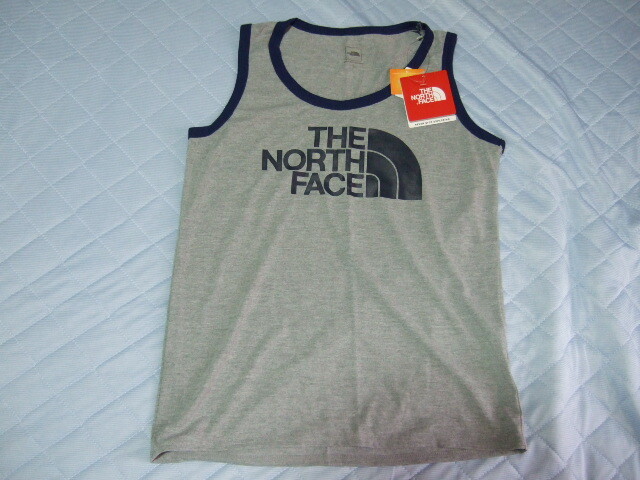 処分　未使用　THE NORTH FACE　ノースリーブシャツ　グレイ　Ｌ_1