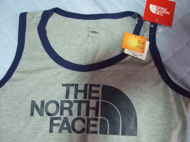 処分　未使用　THE NORTH FACE　ノースリーブシャツ　グレイ　Ｌ_2