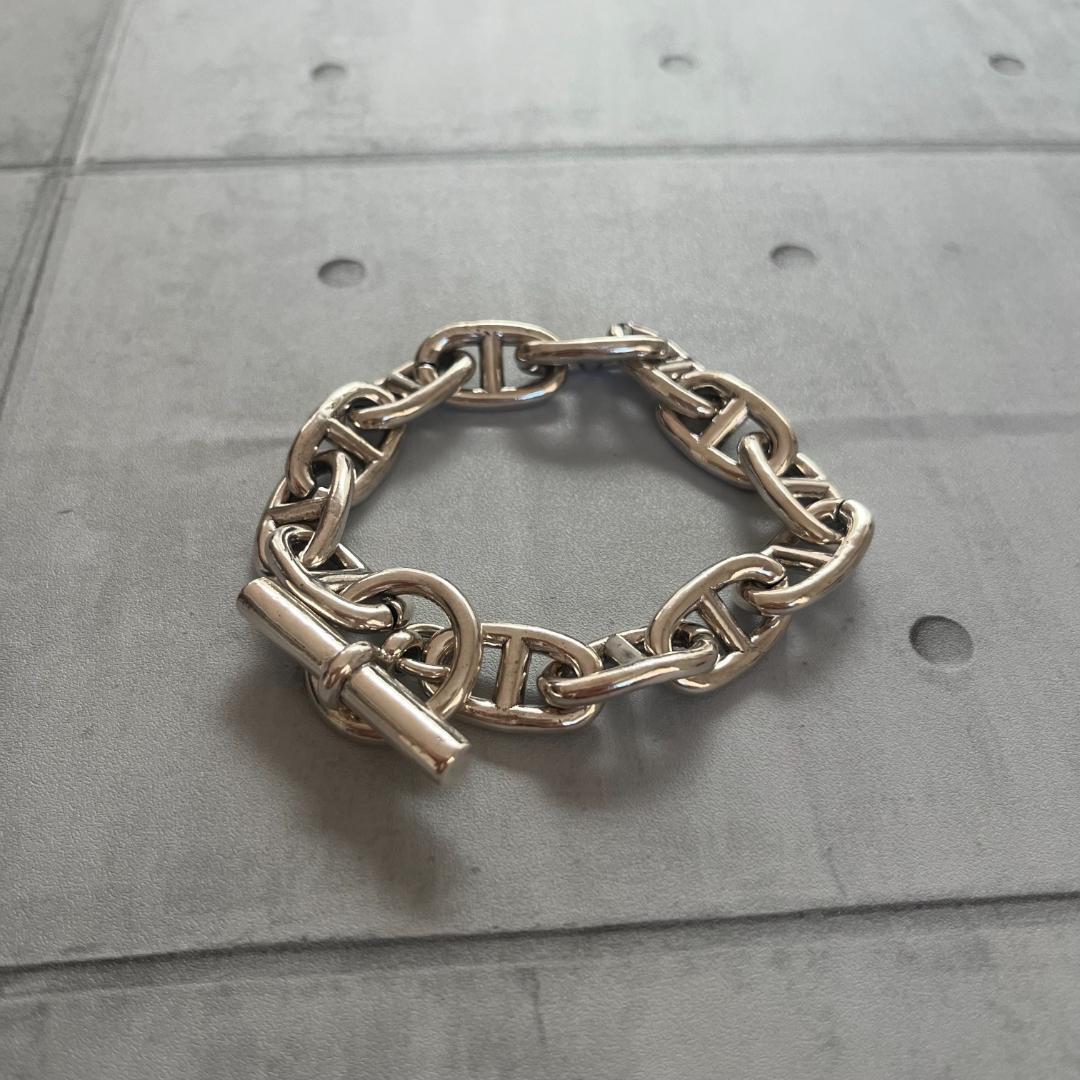 シルバー925 アンカーチェーン シェーヌダンクル 風ブレスレット 【刻印あり】_1