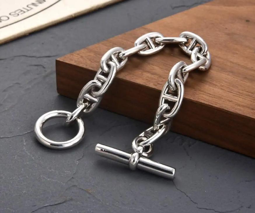 シルバー925 アンカーチェーン シェーヌダンクル 風ブレスレット 【刻印あり】_7
