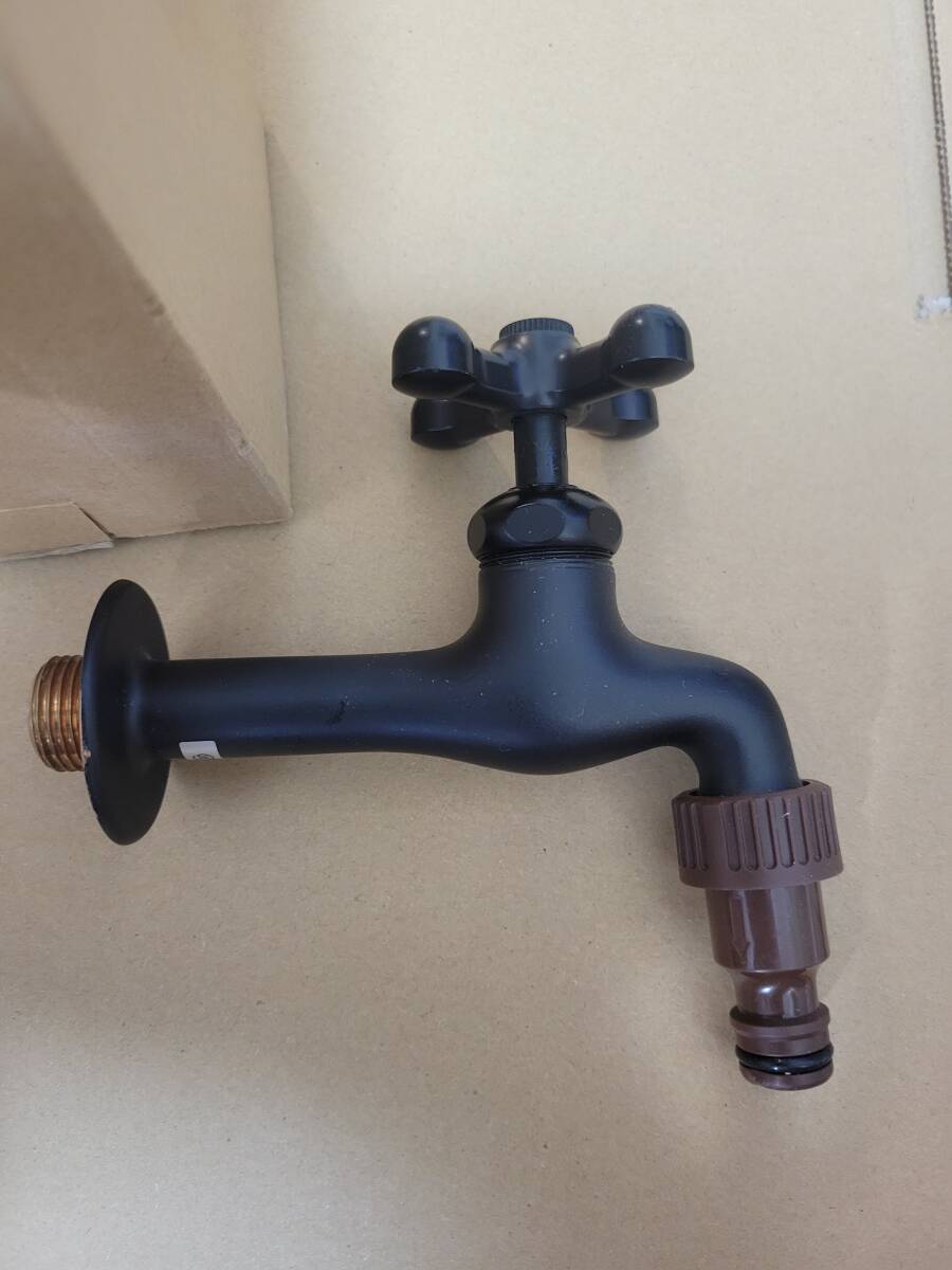 万能ホーム２口水栓★マットブラック胴長単水栓☆セット★_3