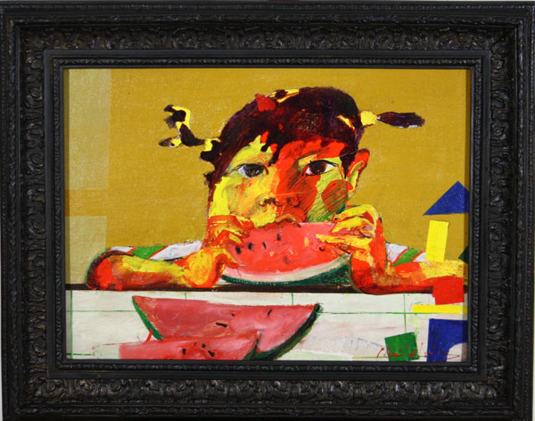 スイカ 油彩 額絵 油絵 西瓜 美術 アート Www Sinfiny Com