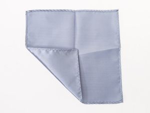 メンズファション ビジネス カジュアル 光沢感 無地 ポケットチーフ ハンカチ#ライトグレ