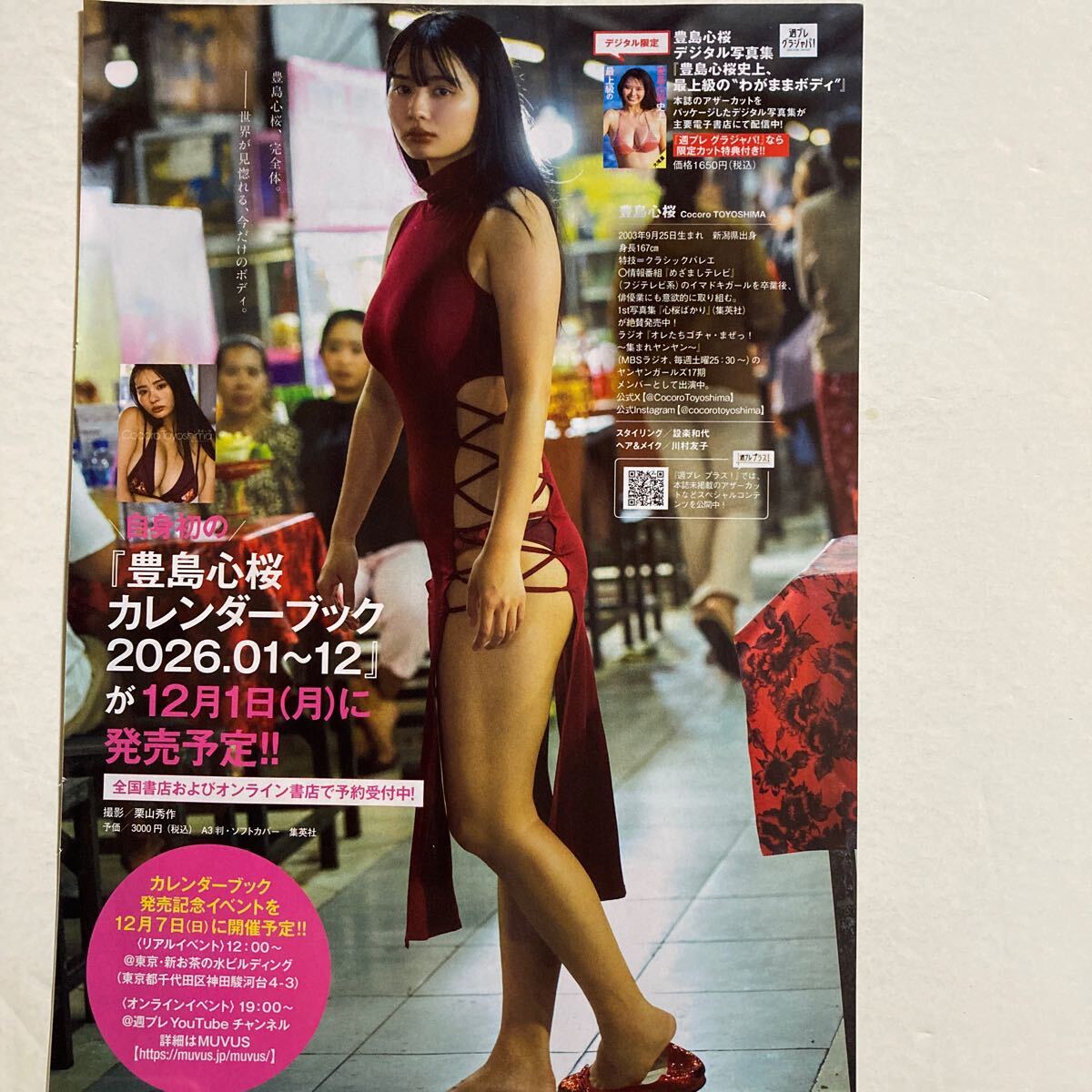 豊島心桜 150μ厚手ラミネート加工 9ページ 付録DVD付属 週刊