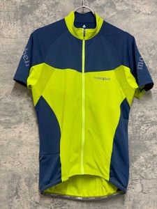JK542 モンベル mont-bell 半袖 サイクルジャージ 黄緑 紺 M