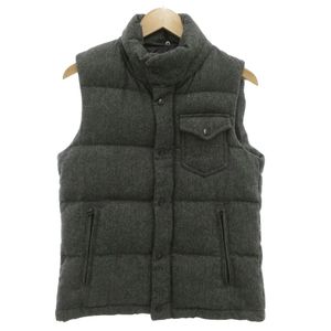 メンズビギ MEN'S BIGI ダウンベスト 02 スナップボタン 裾ドロスト グレー /AE メンズ