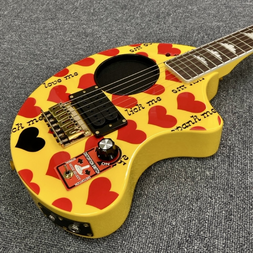 美品】FERNANDES YELLOW HEART-ZO hide / フェルナンデス イエロー
