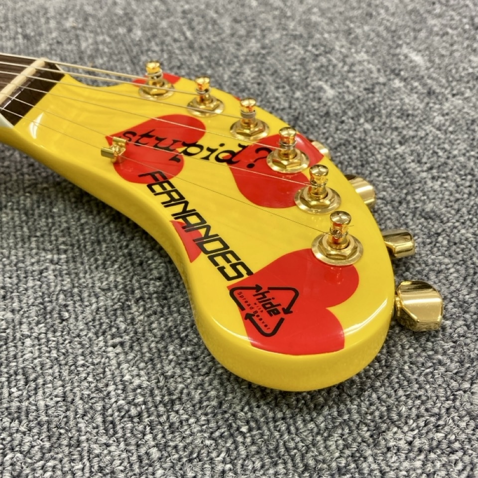 美品】FERNANDES YELLOW HEART-ZO hide / フェルナンデス イエロー