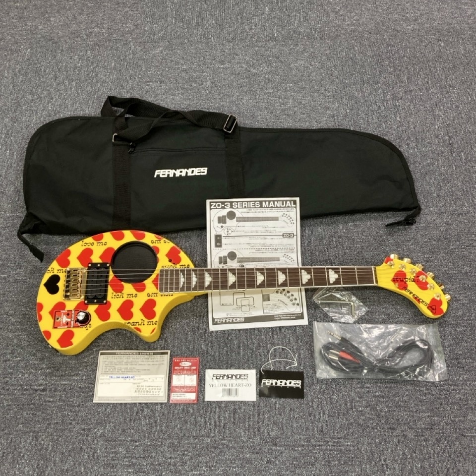 美品】FERNANDES YELLOW HEART-ZO hide / フェルナンデス イエロー