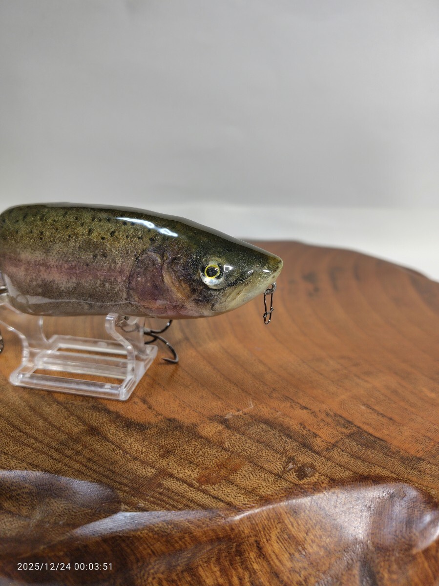タイニークラッシュ　レア　剥製　魚皮　drt 年末特別限定 剥製魚皮ルアーカスタム544 タイニークラッシュ ニジマス