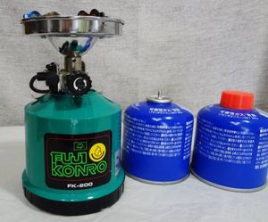 富士灯器　フジ　LPGコンロ　FK-200　キャンプ　アウトドア　空き缶２個付　FL-200
