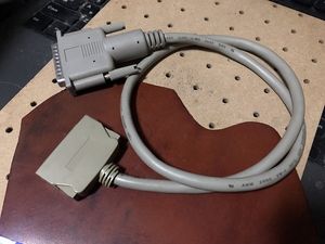 動作確認済 DSub25-アンフェノール50ピン SCSIケーブル 約７０ｃｍ レトロPCなどに(CA260