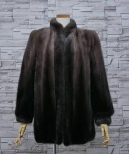 ☆グラデーションミンク☆ハーフコート☆着丈70cm☆CANADIA☆