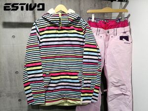 ESTIVO エスティボ スノーボードウェア セットアップ L/フード付き 中綿 スノーボードジ