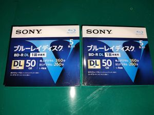 SONY ブルーレイディスクBD-R DL 1回録画用 50GB5枚入りを2セットで 未使用品 クリックポ