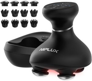 【九州大学博士監修】NIPLUX EMS ヘッドスパ 電動頭皮ケア フェイスケア 高輝度赤色LED I