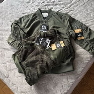 WORKMAN ワークマン コールドウェザー MA-1タイプ ミリタリーフリースベスト セット 3L