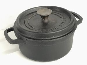 湘/CAPTAIN STAG/鉄鍋/両手鍋/アウトドア/調理/ブラック/キャプテンスタッグ/1.23-195 ST
