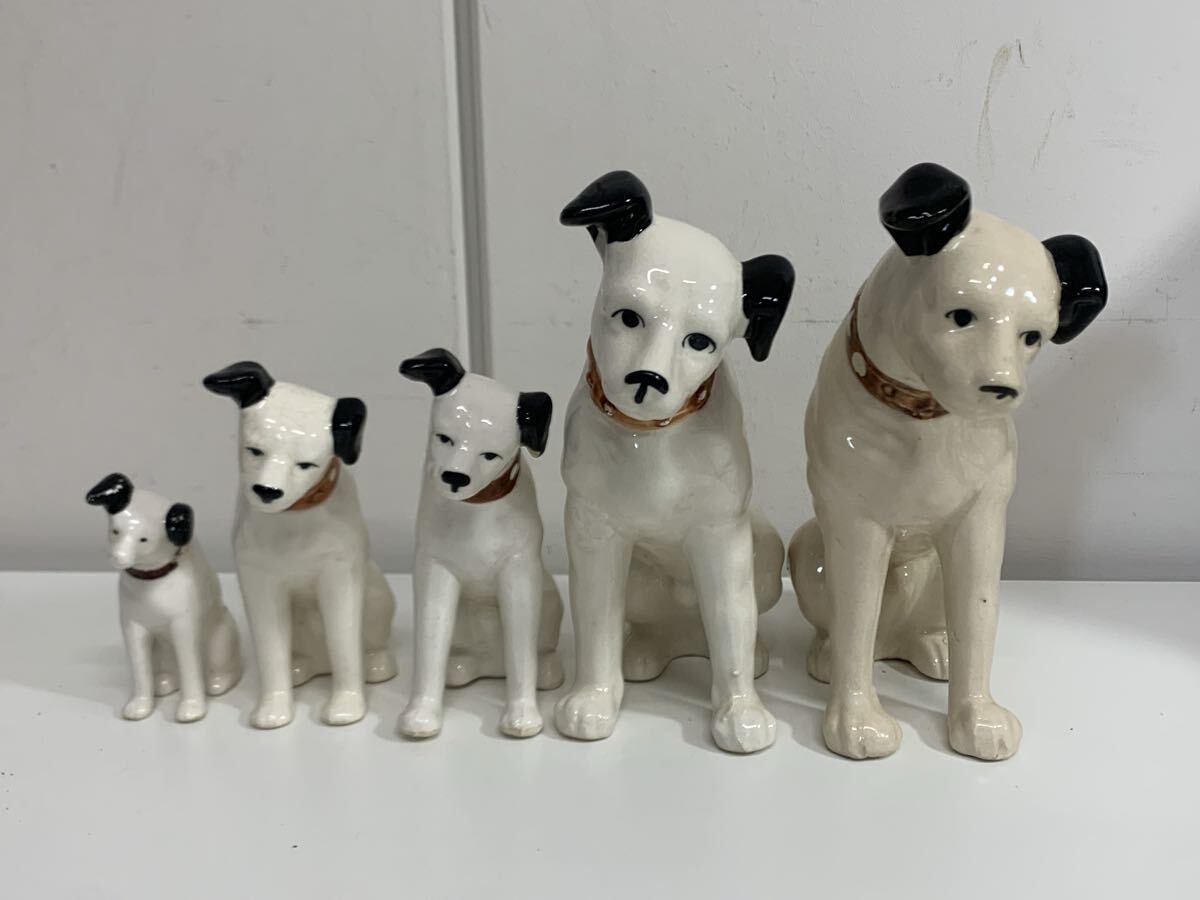 w*w様 ビクター犬 5匹セット ビクター犬 ニッパー君 5匹おまとめ 置物 陶器(雑貨)｜売買された