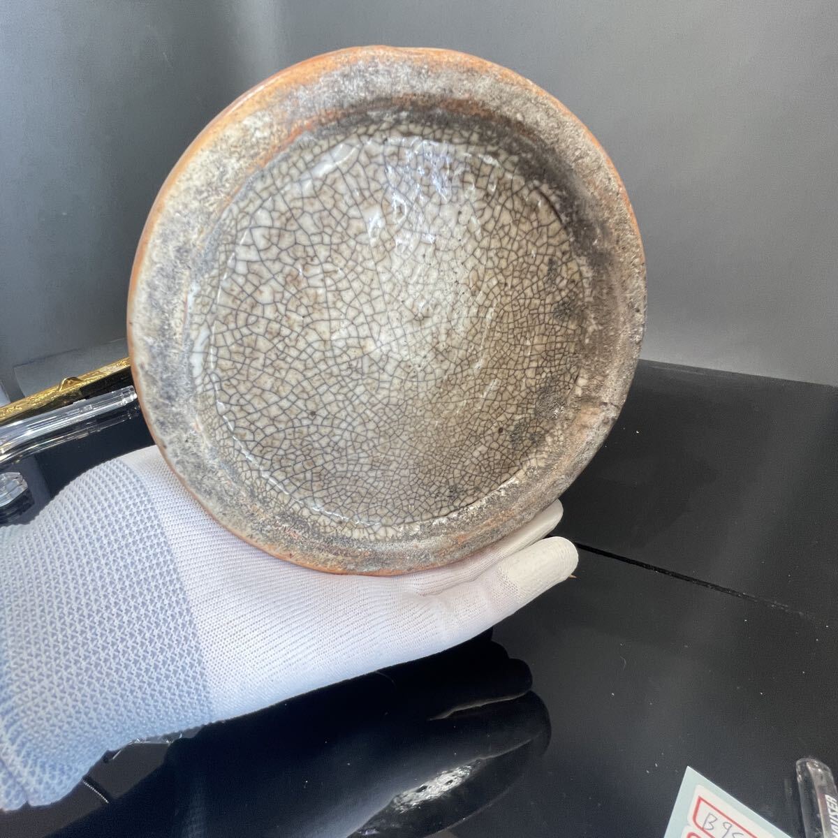 B958】清時代 三色 哥釉 大壺 大壷 花生 花入れ 花器 花道具 華道 賞物