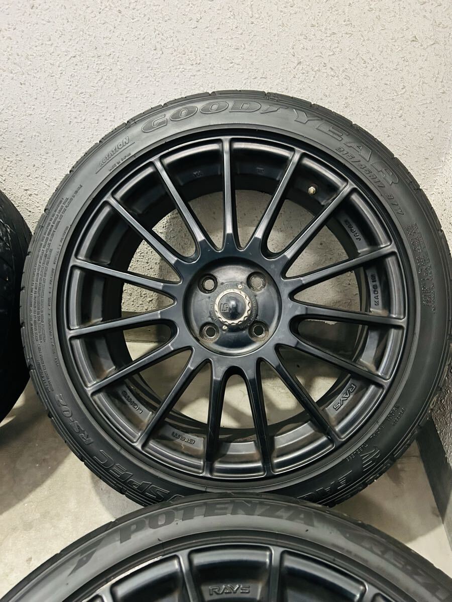 RAYS GRAM LIGHTS 57XV 17インチ 7J 50 PCD100 OZ RACING 4穴 215