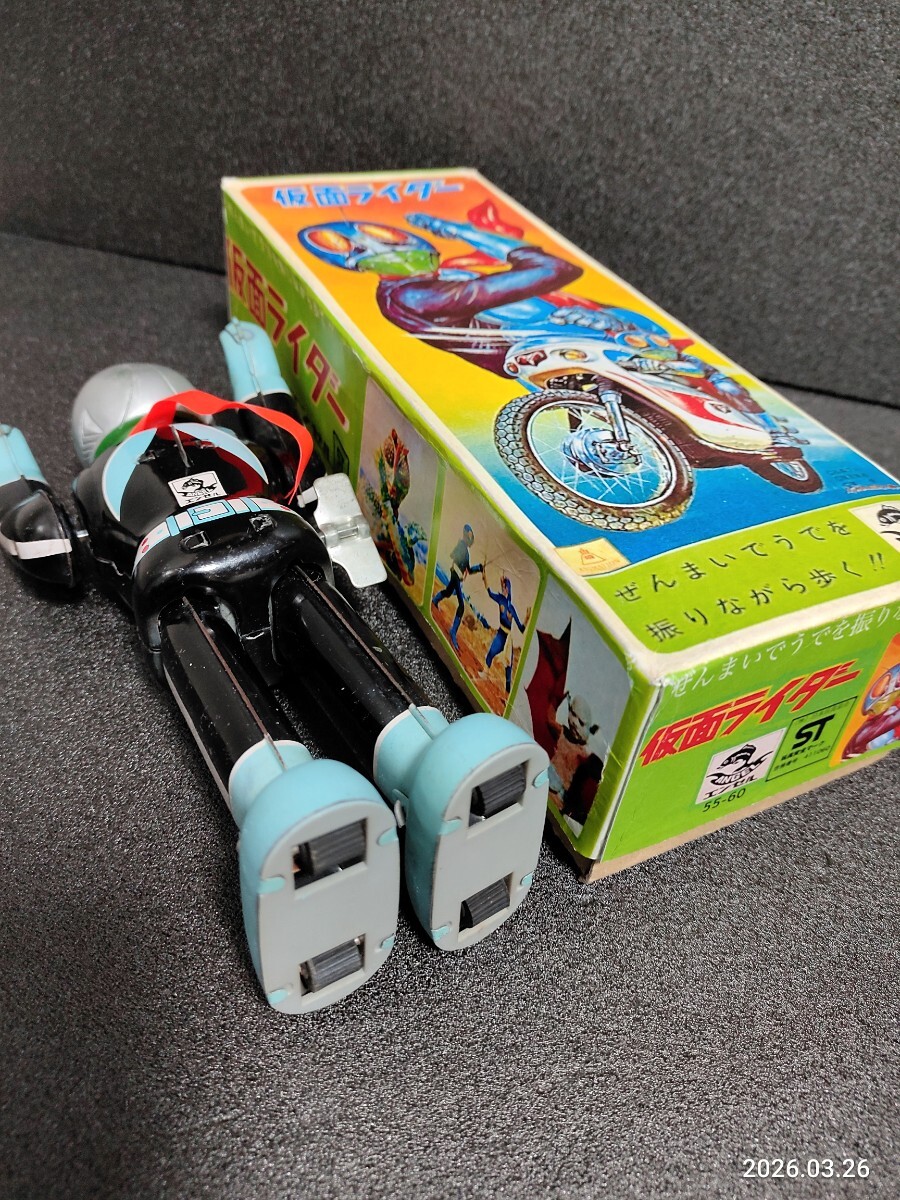昭和レトロ1970年代 当時物 エンゼル 仮面ライダー ブリキ ゼンマイ