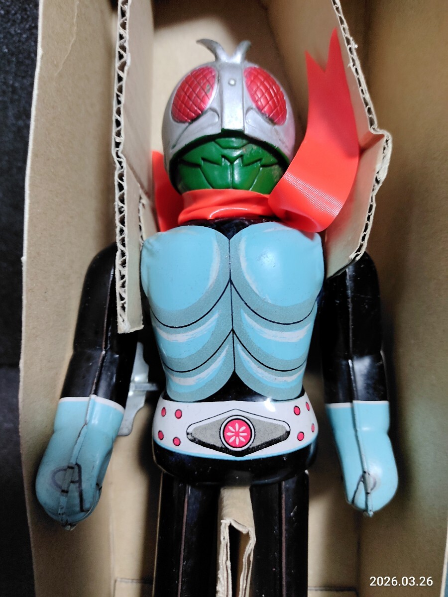 昭和レトロ1970年代 当時物 エンゼル 仮面ライダー ブリキ ゼンマイ
