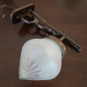 昭和レトロ 電傘 真鍮枠 乳白色 天井取付型 電笠 アンティーク 洋館