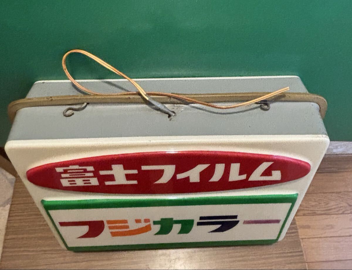 富士フイルム フジカラー 昭和レトロ 電飾看板 当時物(看板)｜売買され