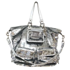 【希少】COACH コーチ　ハンドバッグ　ショルダーバッグ　ポーチ　スパンコール コーチ スパンコール バッグのYahoo!オークション(旧ヤフオク!)の相場