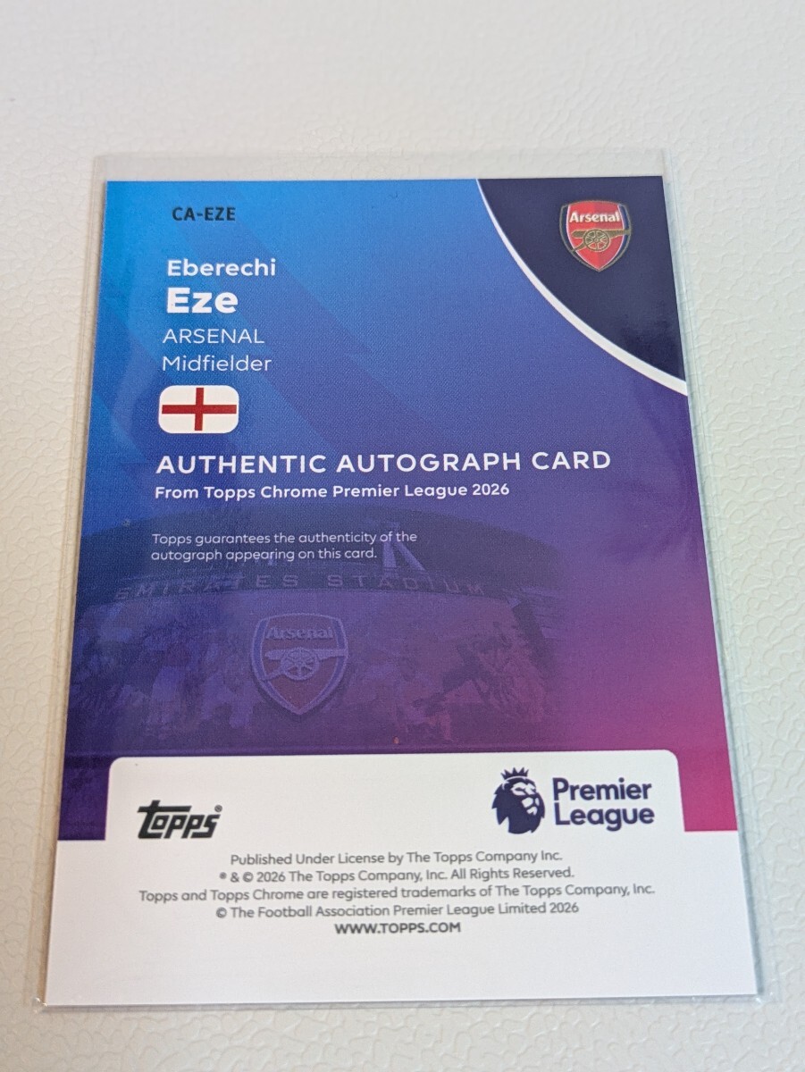 エベレチ・エゼ（アーセナル）】 Topps chrome premiere league 2026