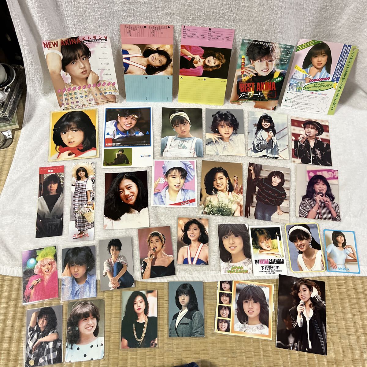 中森明菜 チラシ ブロマイド 生写真 ラミネートカード 切り抜き