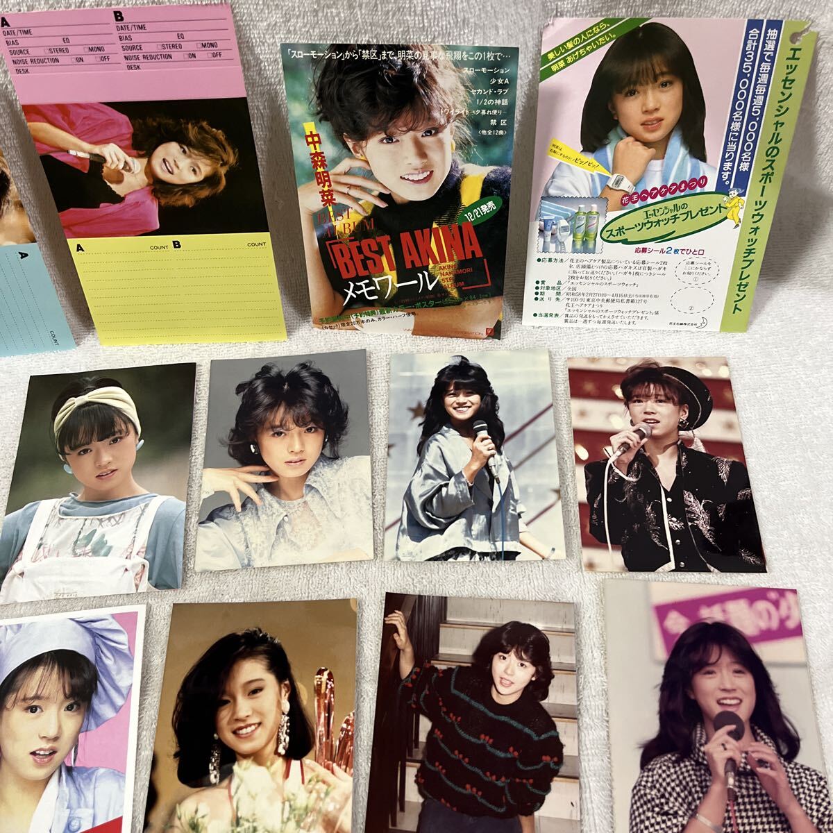 中森明菜 チラシ ブロマイド 生写真 ラミネートカード 切り抜き