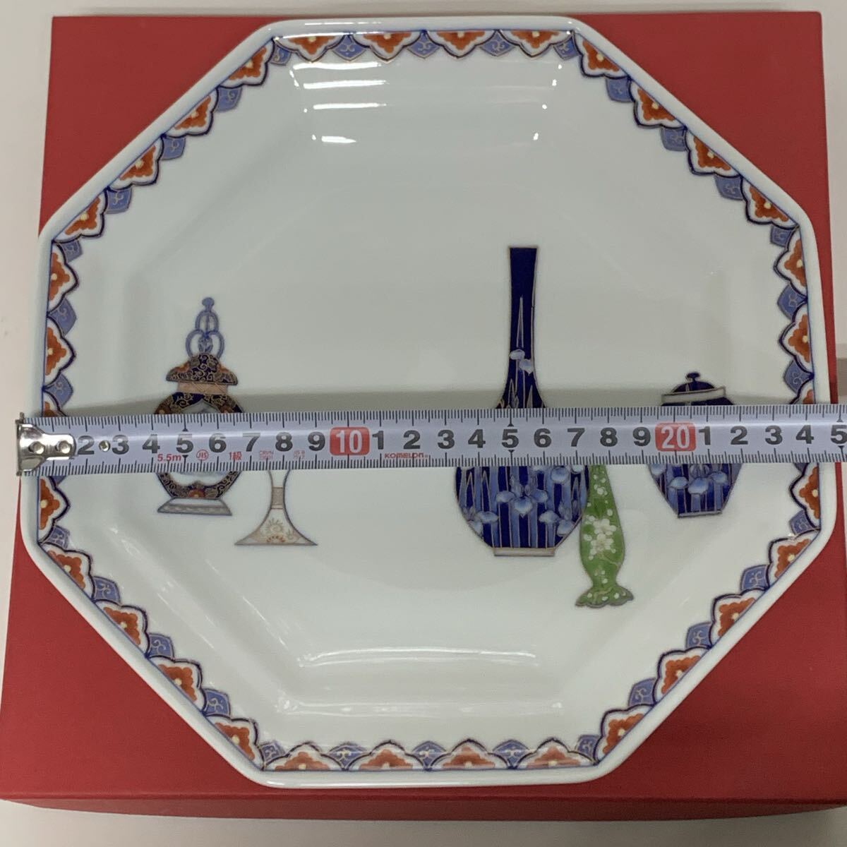 4-207 深川製磁 資生堂 創業125周年 記念絵皿 記念プレート 有田焼