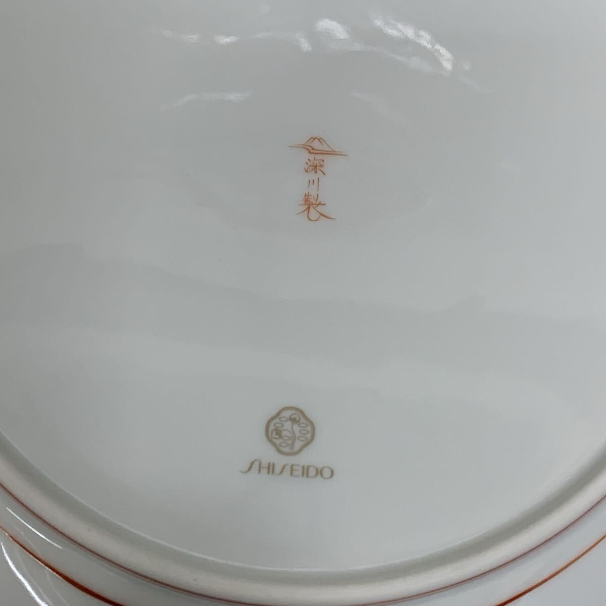 4-207 深川製磁 資生堂 創業125周年 記念絵皿 記念プレート 有田焼