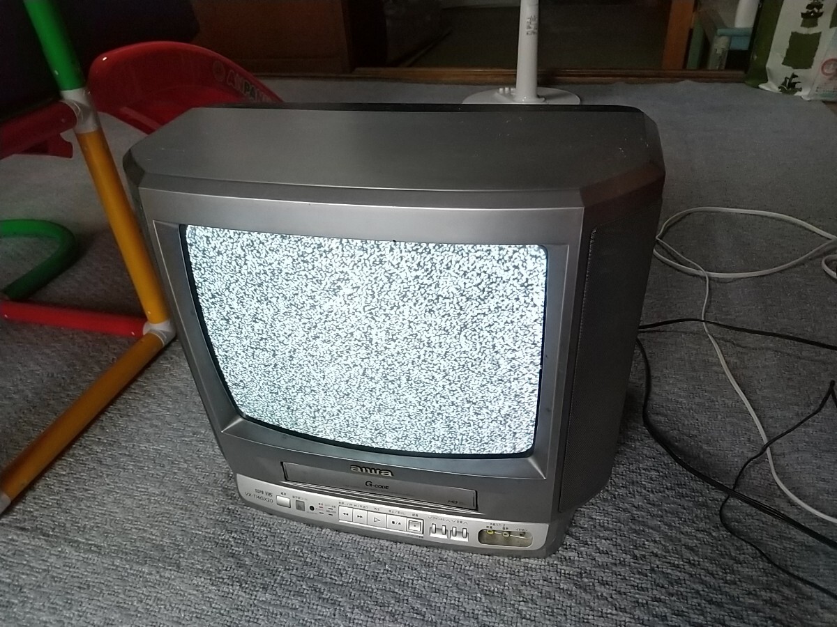 aiwa アイワ ブラウン管テレビデオ VX-T14GX20 VHSビデオ内蔵