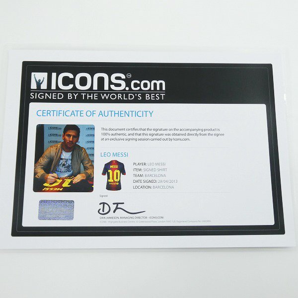 ICONS 証明書付き】NIKE/ナイキ FCバルセロナ リオネル メッシ 2012