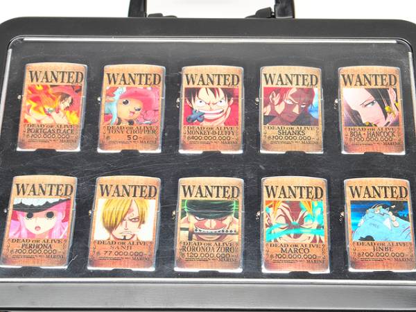 One Peace ワンピース オイルライター １５本セット Zippo風 One Piece 売買されたオークション情報 Yahooの商品情報をアーカイブ公開 オークファン Aucfan Com