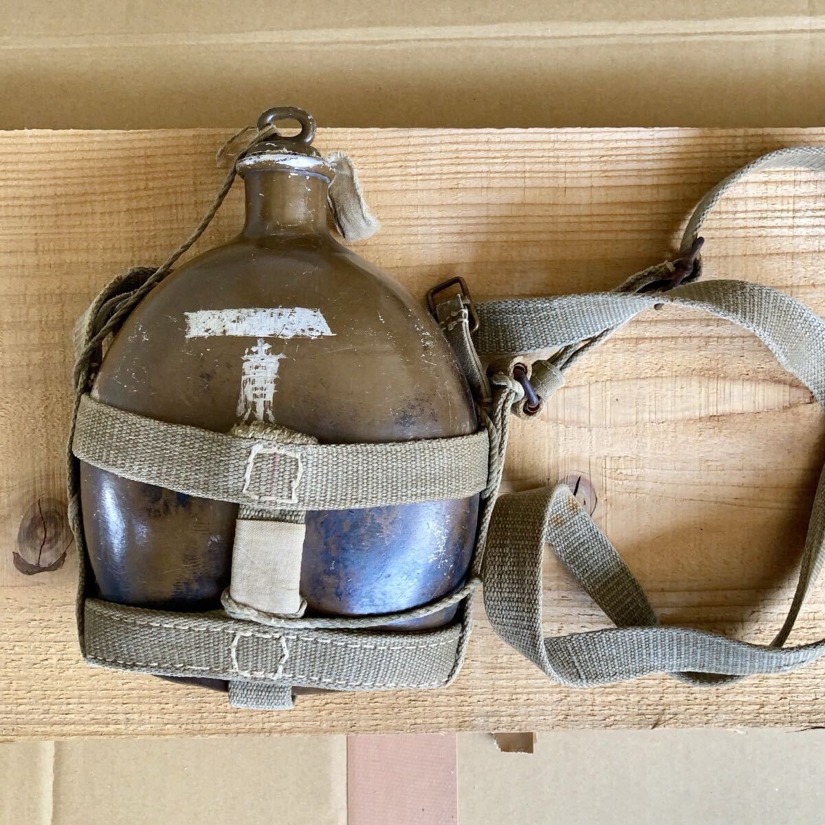 旧日本軍 陸軍将校用 水筒 アルミ製 軍用 軍装品 当時物 ミリタリー　日本軍 日本軍 水筒 ② 当時物 戦時中 旧日本軍 日本陸軍 大日本帝国