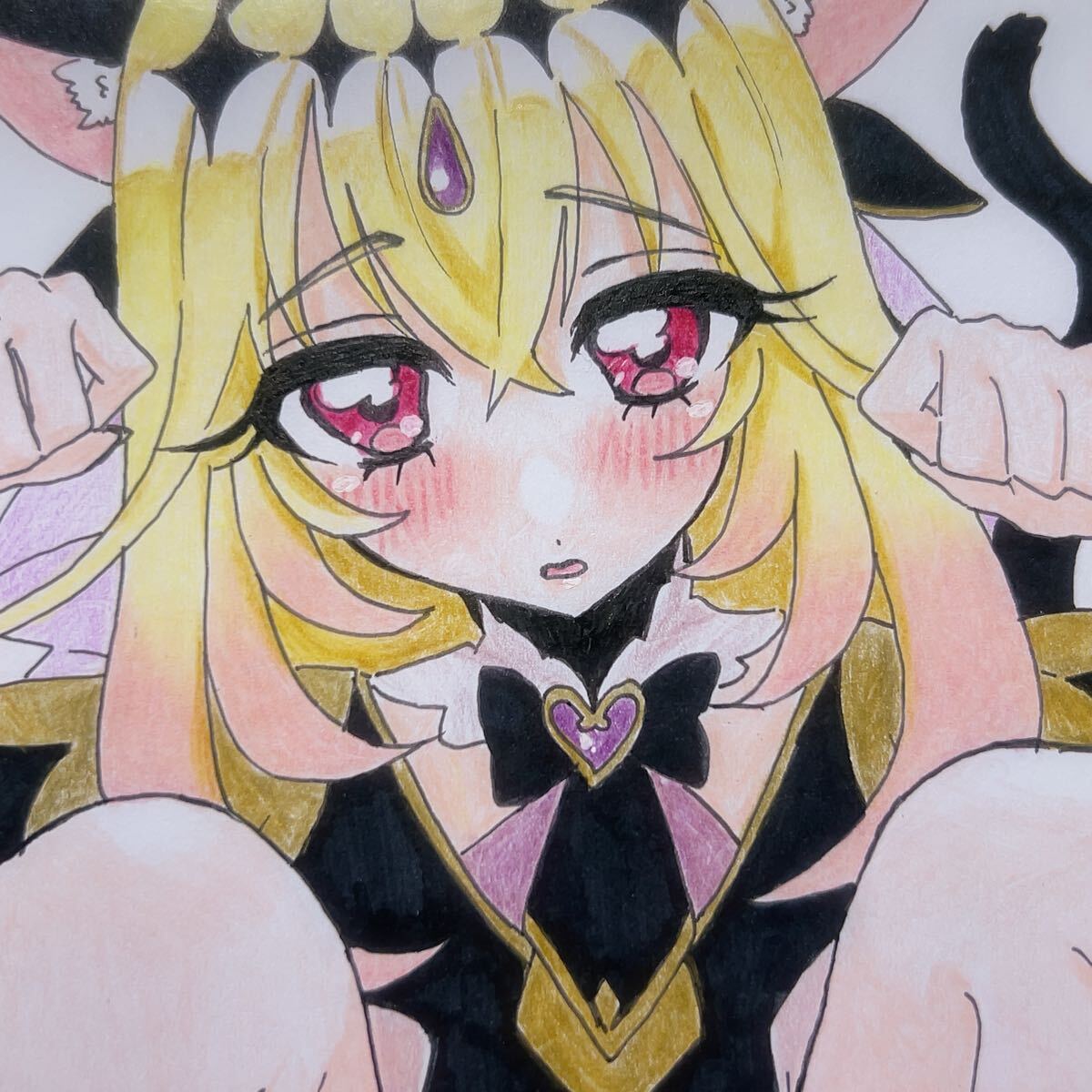 同人 手描きイラスト 名探偵プリキュア キュアアルカナ・シャドウ 同人 手描きイラスト 名探偵プリキュア キュアアルカナ・シャドウ