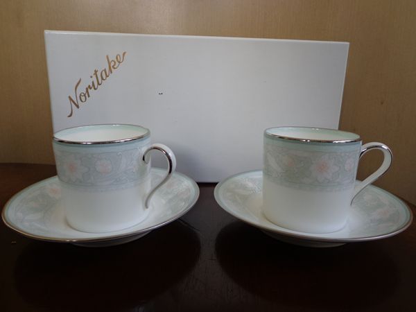 新品☆ノリタケ☆フェアモント、コーヒーカップ＆ソーサー2客 ノリタケ