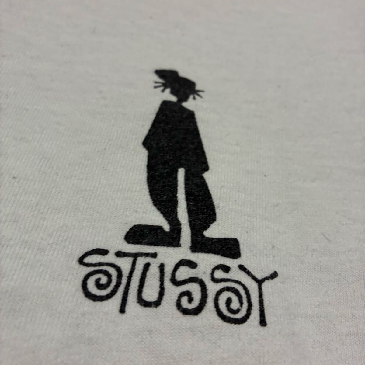激レア 80S 初期 USA製 STUSSY シャドーマン 黒タグ ロングスリーブT