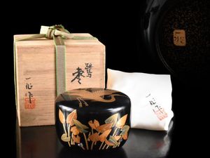茶道具 中棗 なつめ 輪島塗 七宝蒔絵 小池敏夫 限定価格 茶道具 中棗 なつめ 輪島塗 七宝蒔絵 小池敏夫 限定価格 茶道具 中棗
