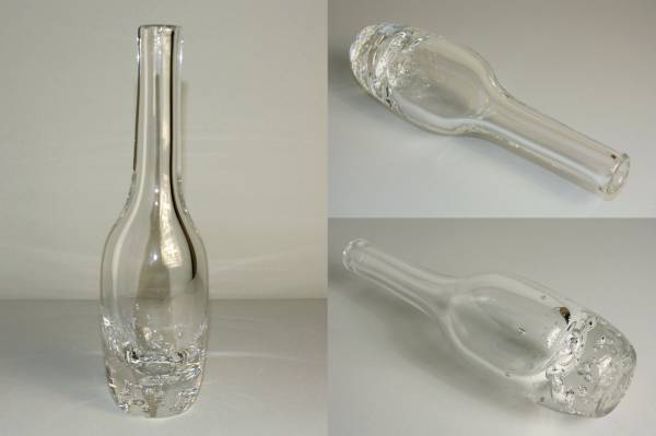 日本芸術院賞、各務鉱三作クリスタル花瓶未使用