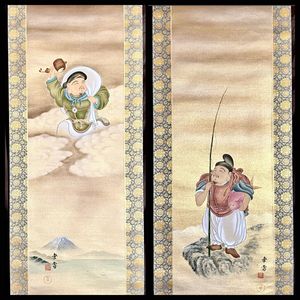 国井幸雪『遊鯉』 肉筆 共箱 日本画 掛け軸 掛軸 金泥 絵画 茶掛 錦鯉 こい 国井幸雪の値段と価格推移は？｜2件の売買データから国井幸雪の価値が